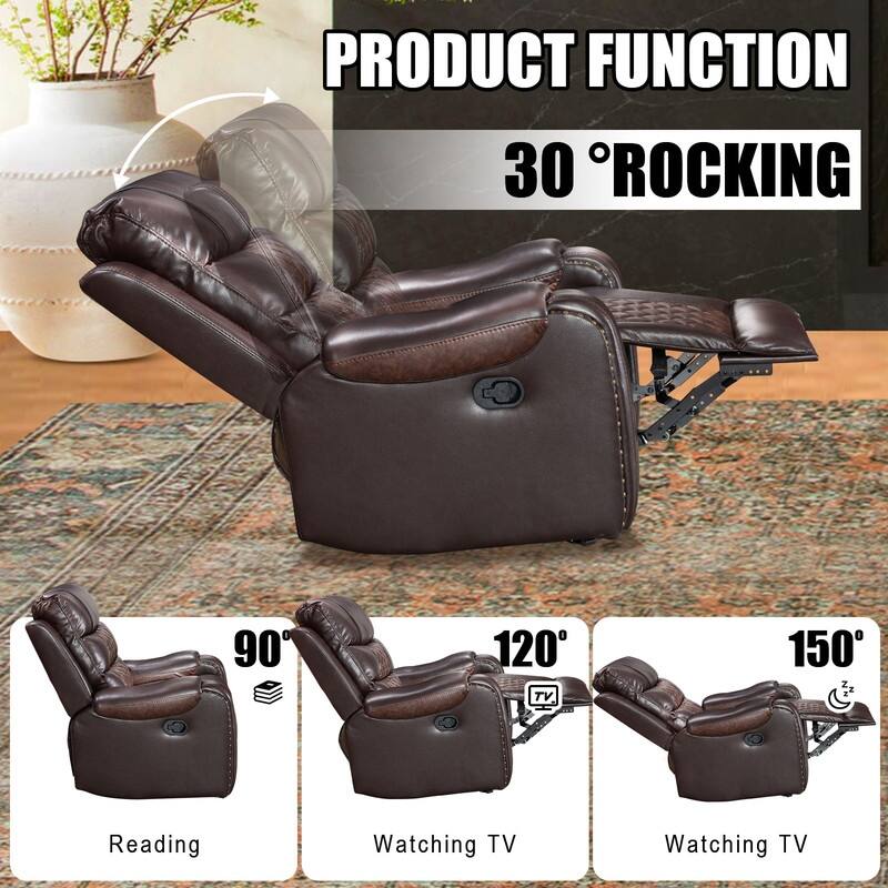 Big Size Faux Leather American Design Recliner Chair for Living Room