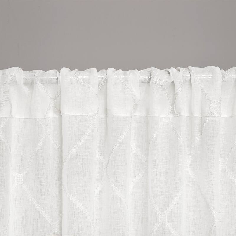 Diamond Sheer Window Curtain Panel