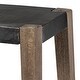 preview thumbnail 5 of 6, Nell Black Metal Seat and Foot Rest with Brown Solid Wood Frame Counter Stool - 18.0L x 15.0W x 30.0H