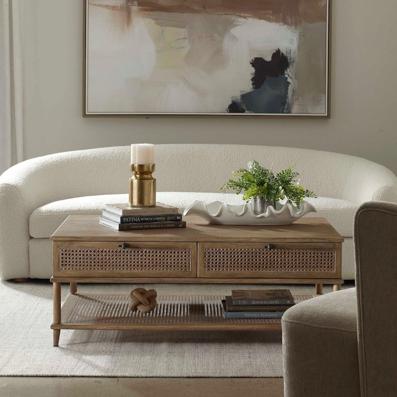 Uttermost Coast Mid-Century Coffee Table - 48.00" W x 18.00" H x 30.00" D