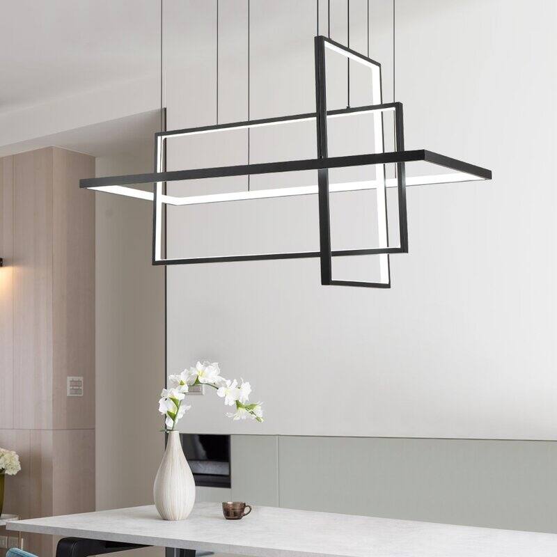 Maxax 3 - Light Statement LED Chandelier with Wrought Iron Accents - YX-13