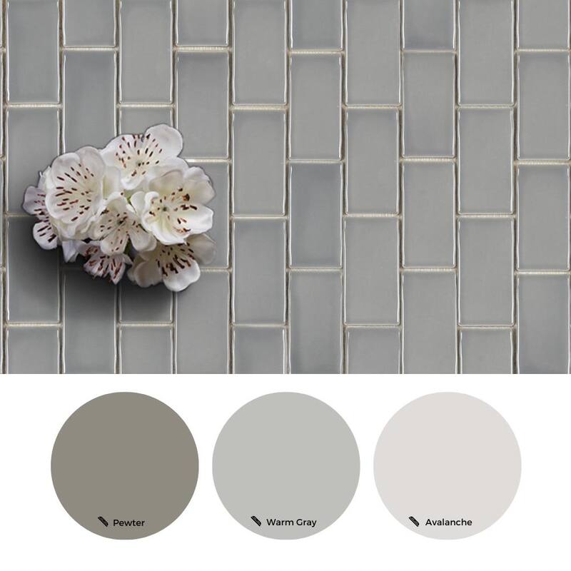 The Tile Life Metro 12x11 Light Grey Brick Porcelain Backsplash Wall Tile