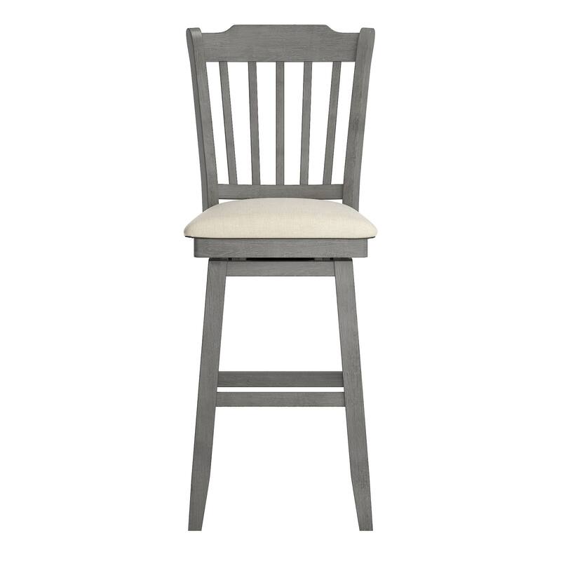 Eleanor Slat Back Wood Swivel Stool by iNSPIRE Q Classic