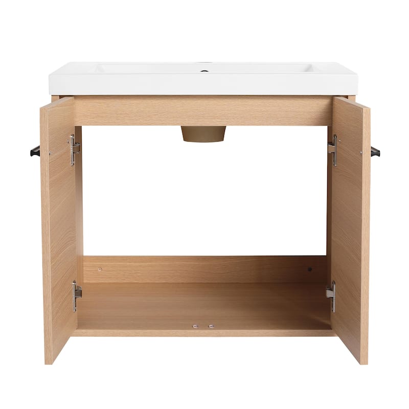 BNK 16"/20"/24"/30"/36" Single Sink Bathroom Vanity with Soft Close Door and Shelf