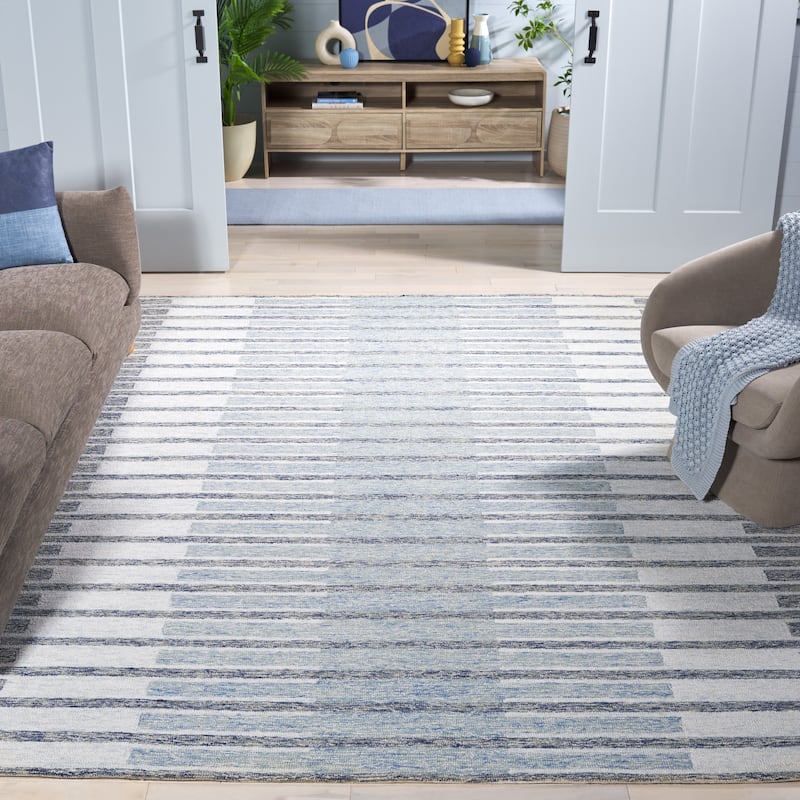 SAFAVIEH Handmade Ebony Annedorte Modern & Contemporary Wool Rug