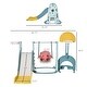 preview thumbnail 3 of 3, Multi-Activity Extra Safe Baby Slide and Swing Set for Toddlers with Basketball Hoop, 5-in-1 Toddler Playset Backyard Toy