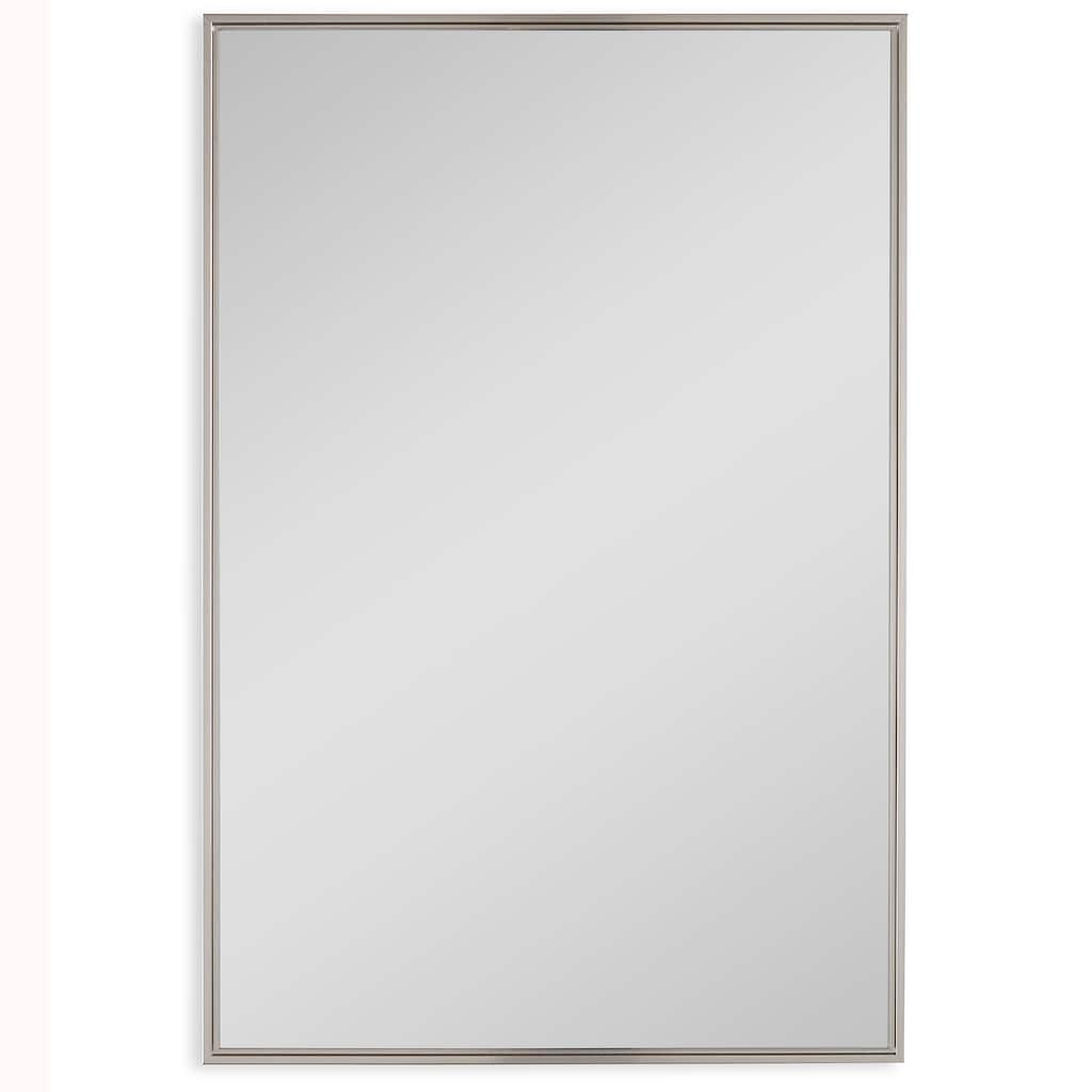 Copper Grove Warm Silver Floating Illusion Rectangular Wall Mirror