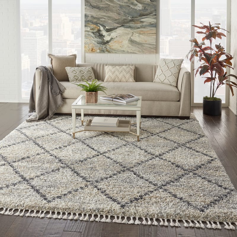 Carson Carrington Hjaltaryd Trellis Shag Area Rug
