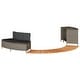 preview thumbnail 11 of 27, vidaXL Hot Tub Surround Bench and Spa Step Poly Rattan and Solid Wood Acacia - 32.3"/44.1" x 17.3" x 1.2"