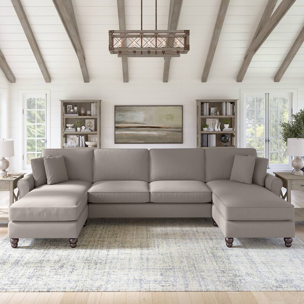 Hudson Sectional Couch with Double Chaise Lounge by Bush Furniture