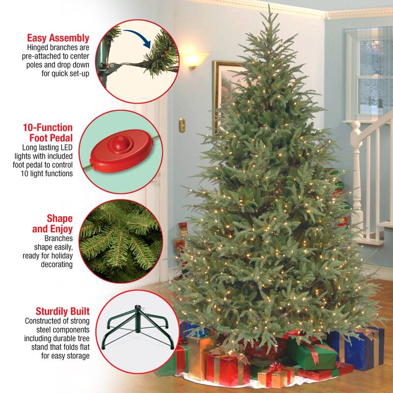 National Tree Company 6.5 ft. Fraser Grande Tree with Dual Color LED Lights - 6.5 Foot