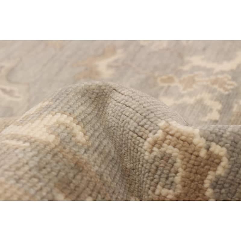ECARPETGALLERY Hand-knotted Oushak Grey Wool Rug - 7'11 x 9'10