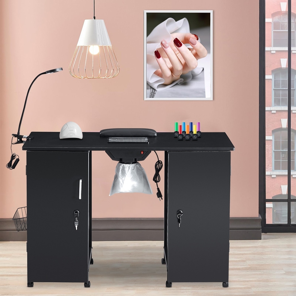 Folding Manicure Nail Table | Portable Nail Desk | Nail Table for Sale |  www.zhenyaofty.com