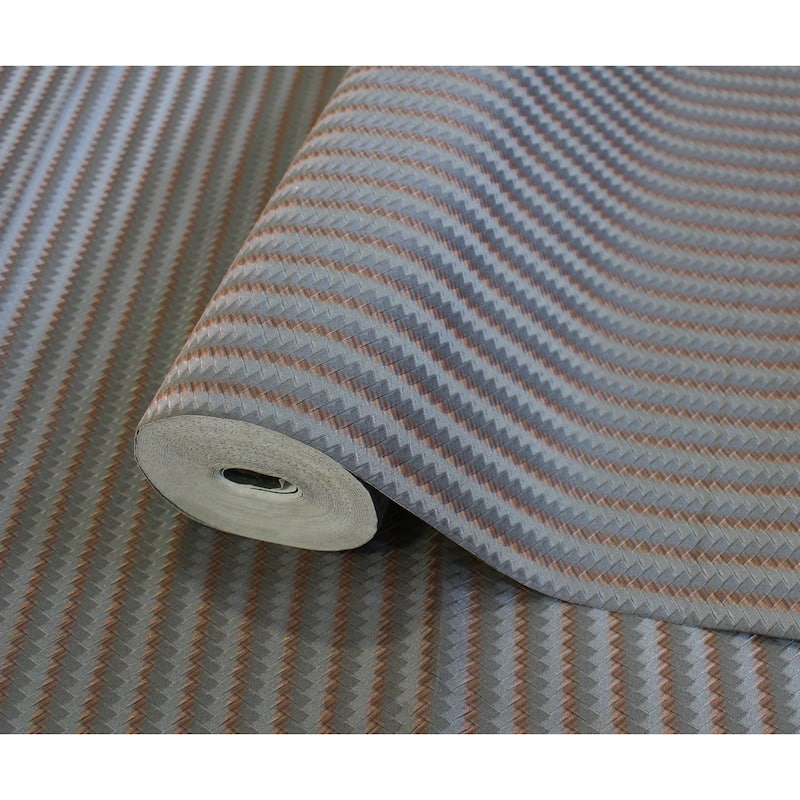 Chevron Basket Weave Timeless Quilted Feel Jute Design Wallpaper