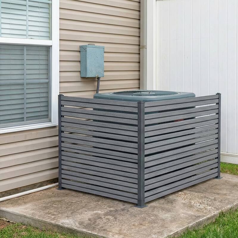 Aoodor Patio Privacy Screen 49''W x 50''H Air Conditioner Fence - N/A