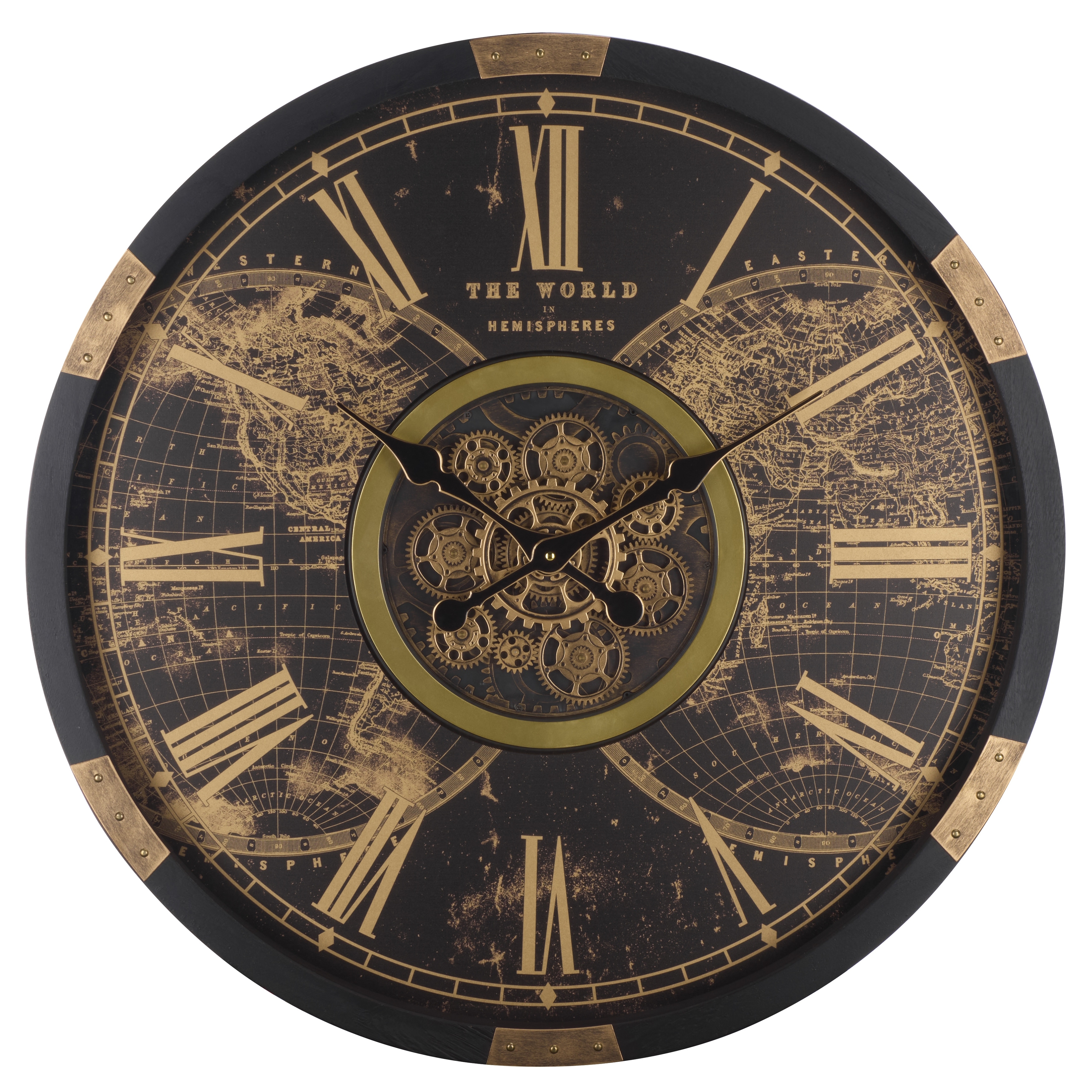 SEI Furniture Ephersyn World Gear Wall Clock - 32