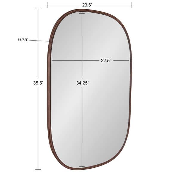 dimension image slide 7 of 16, Kate and Laurel Caskill Capsule Framed Wall Mirror