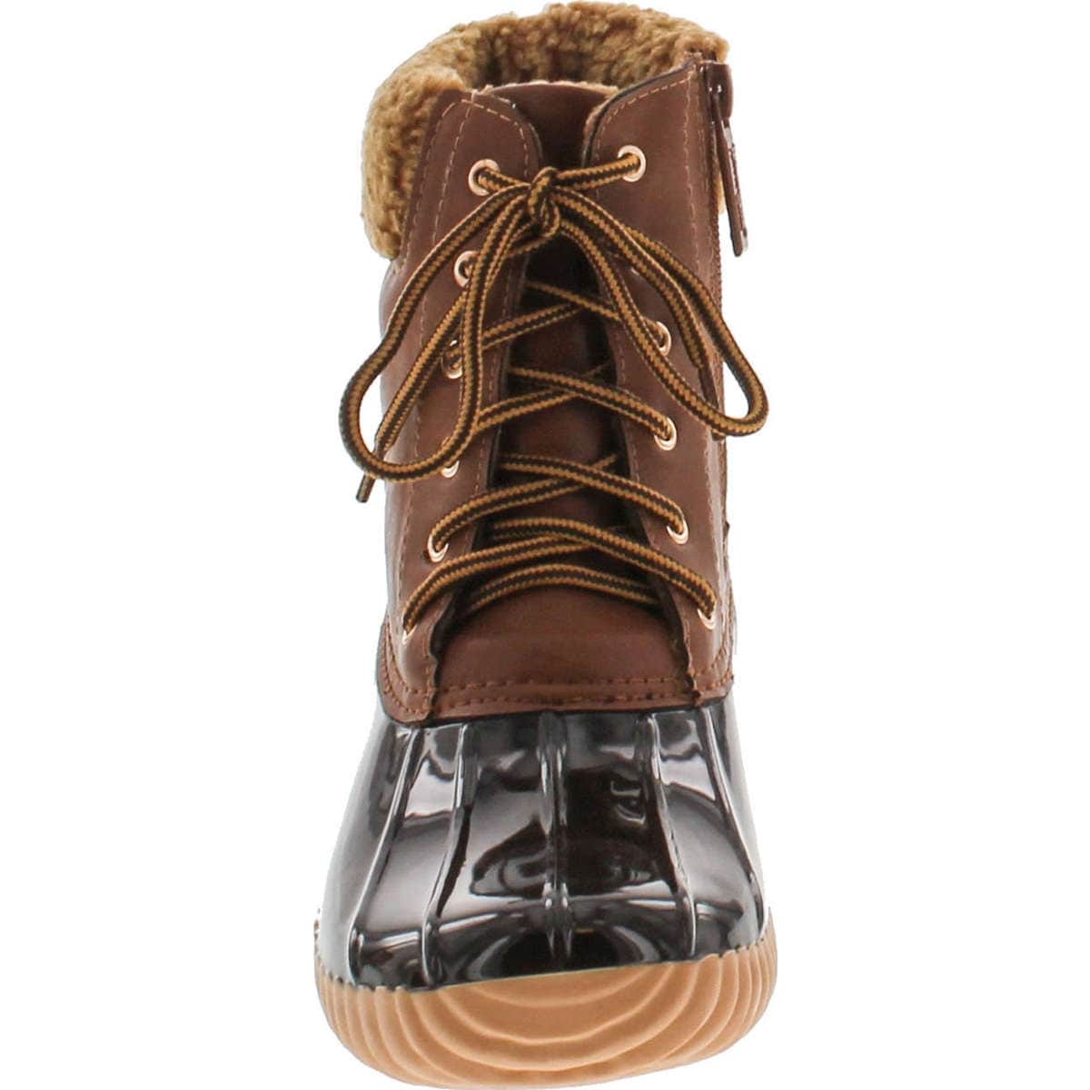 women's side zip duck boots