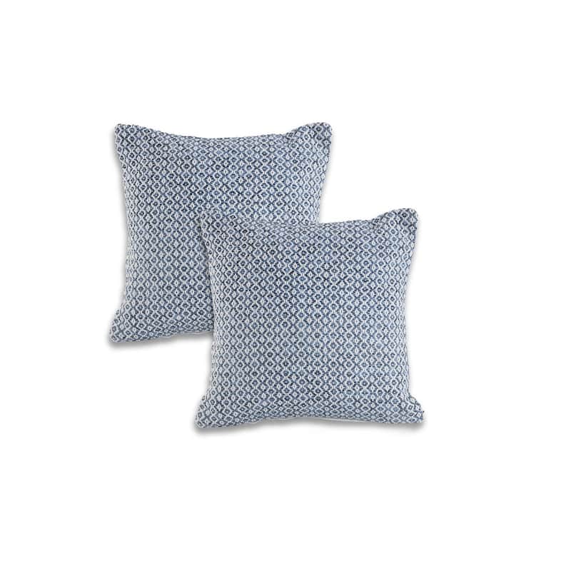 Sevita Seaside Chevron Natural Cotton Square 18"x18" Throw Pillow, Set of 2 or 4