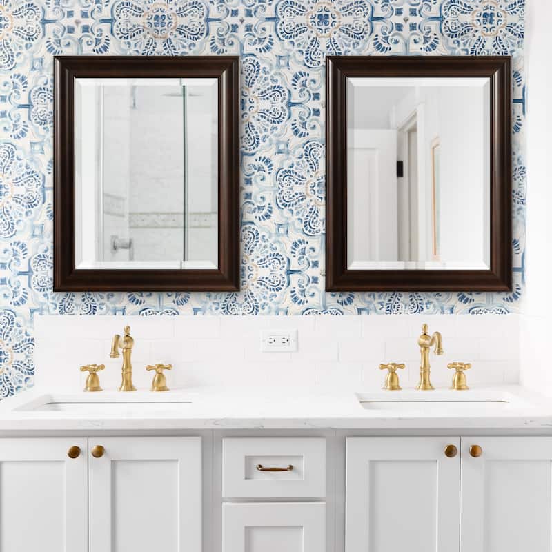 Kate and Laurel Aberdeen Rectangle Bathroom Wall Mirror