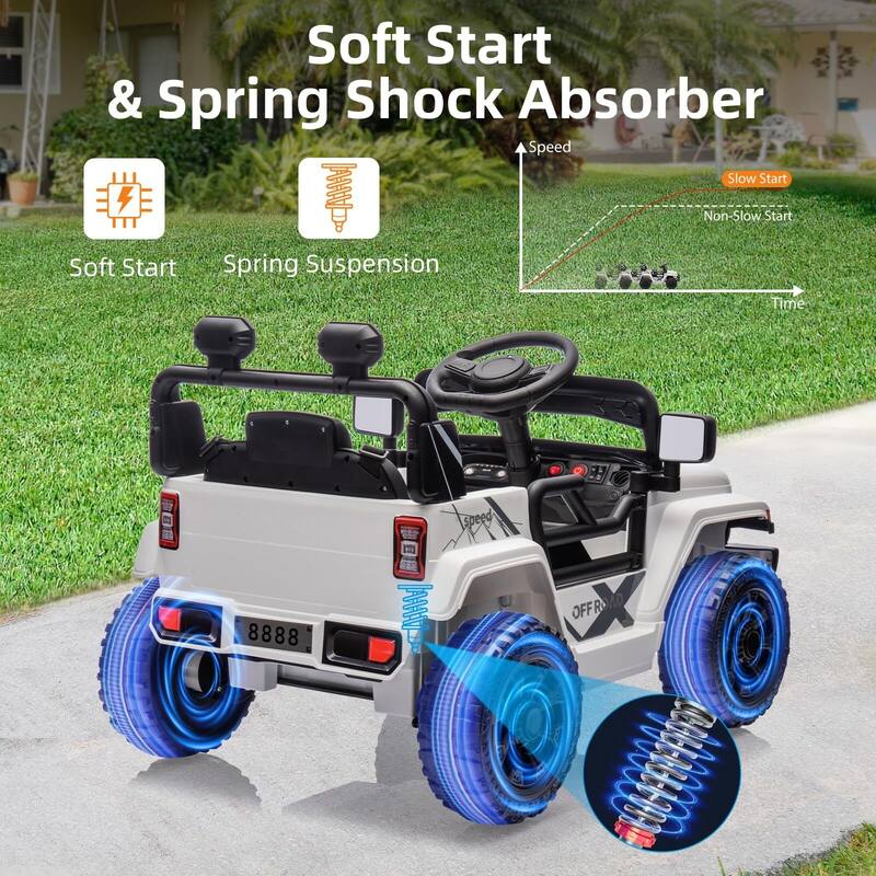 Ride On Truck for Kids, 12V Battery Powered Toy Car with Remote Control