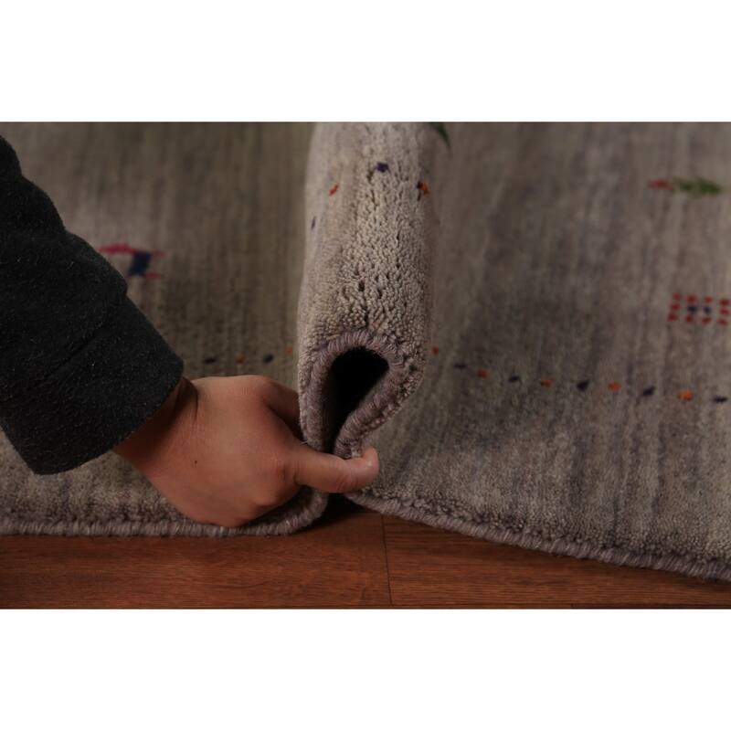 Tribal Gabbeh Area Rug Handmade Oriental Wool Carpet - 5'3" x 7'6"