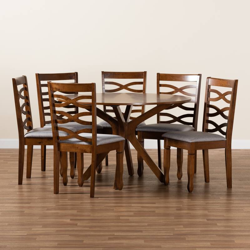 Mila Modern and Contemporary 7-Piece Dining Set