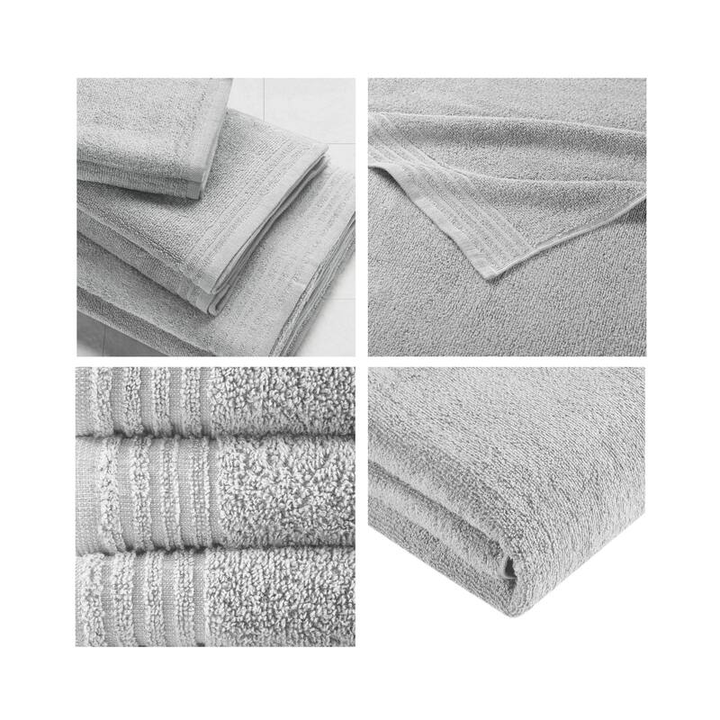510 Design Big Bundle 100% Cotton Quick Dry 12 Piece Bath Towel Set