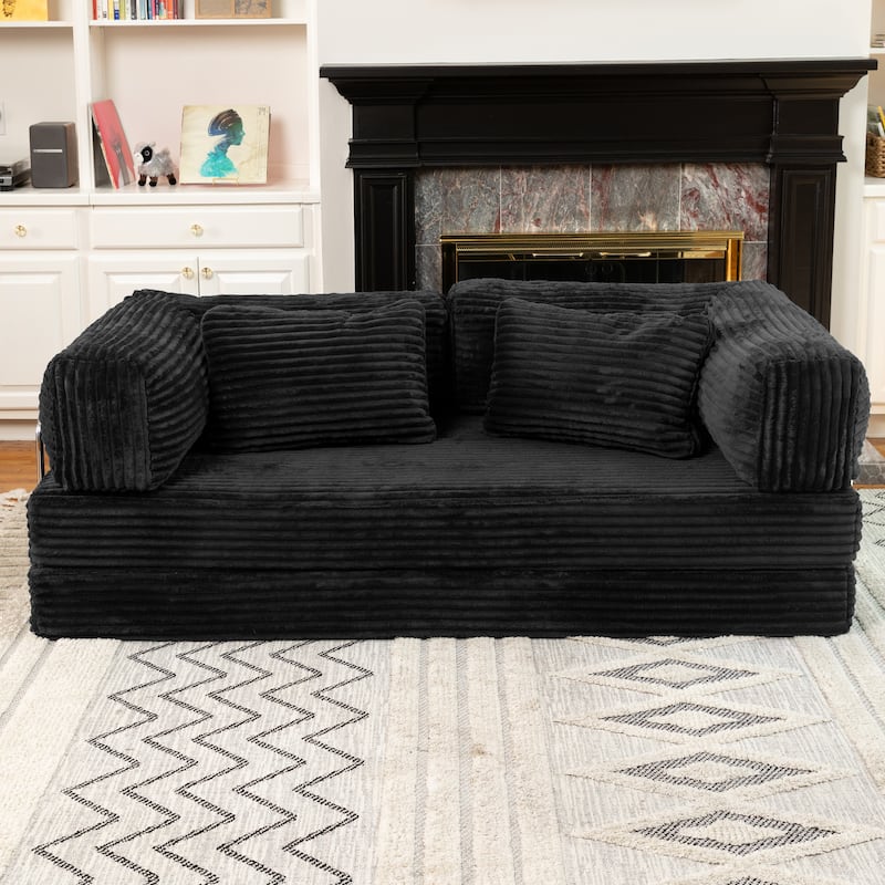 Jaxx Unsofa Modular Convertible Sectional Sofa with Fold Out King Sleeper Bed