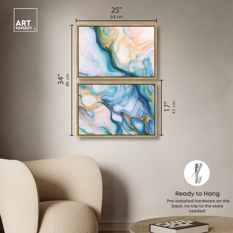 Visions Pastel I Canvas Set of 2 by Art Remedy