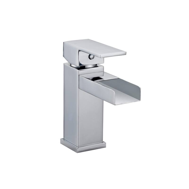 SAFAVIEH Solea Calm Waterfall 6-inch Chrome Single-handle Vessel Bathroom Faucet - 1.9" x 5.6" x 5.9"