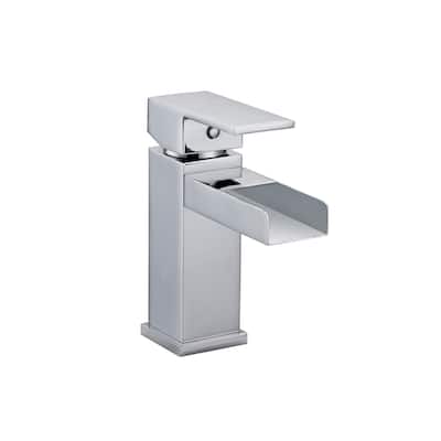 SAFAVIEH Solea Calm Waterfall 6-inch Chrome Single-handle Vessel Bathroom Faucet - 1.9" x 5.6" x 5.9"