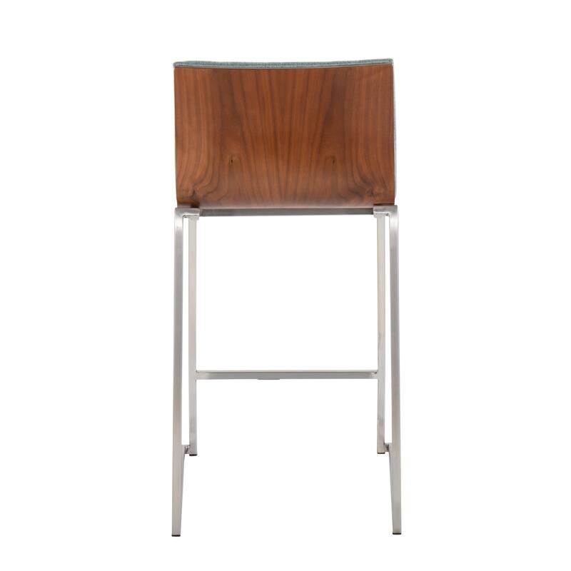 Silver Orchid Magda 26" Fixed-Height Upholstered Counter Stool (Set of 2)