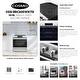 preview thumbnail 3 of 10, 30 in. 6.3 cu. ft. Electric Range with 5 Burner Glass Cooktop and Self Clean Air Fry Oven in Stainless Steel