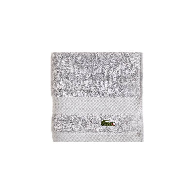 Lacoste Heritage Supima 100% Cotton Bath Towel, Hand Towel, Wash Cloth, and Bath Sheet - Micro Chip - Wash Cloth