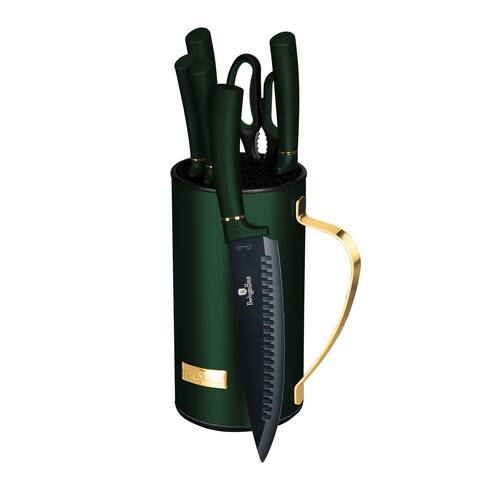 Berlinger Haus 7-Piece Knife Set with Mobile Stand Emerald