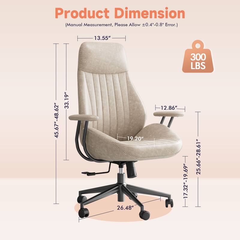 XIZZI Ergonomic Office Chair High Back Desk Chair with Wheels