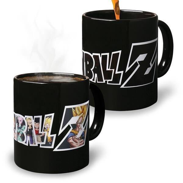 Shop Dragon Ball Z Logo And Character Reactive Heat Changing Mug