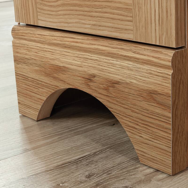 Engineered Wood Transitional Computer Desk Slide-Out Keyboard Tray