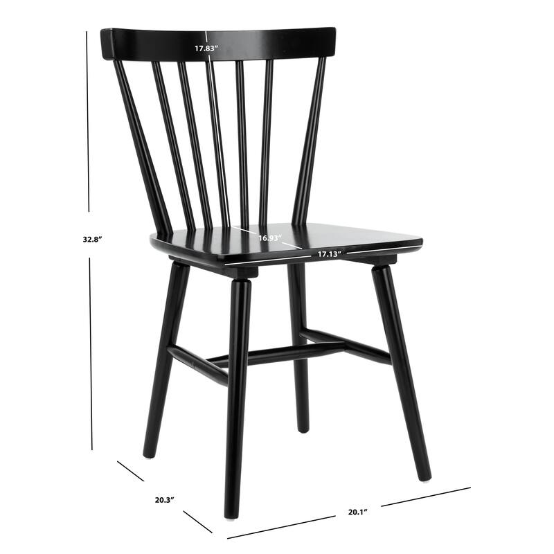 SAFAVIEH Signa Spindle Farmhouse Dining Chair (Set of 2) - 20" W x 20" D x 33" H - 20"W x 20"D x 33"H