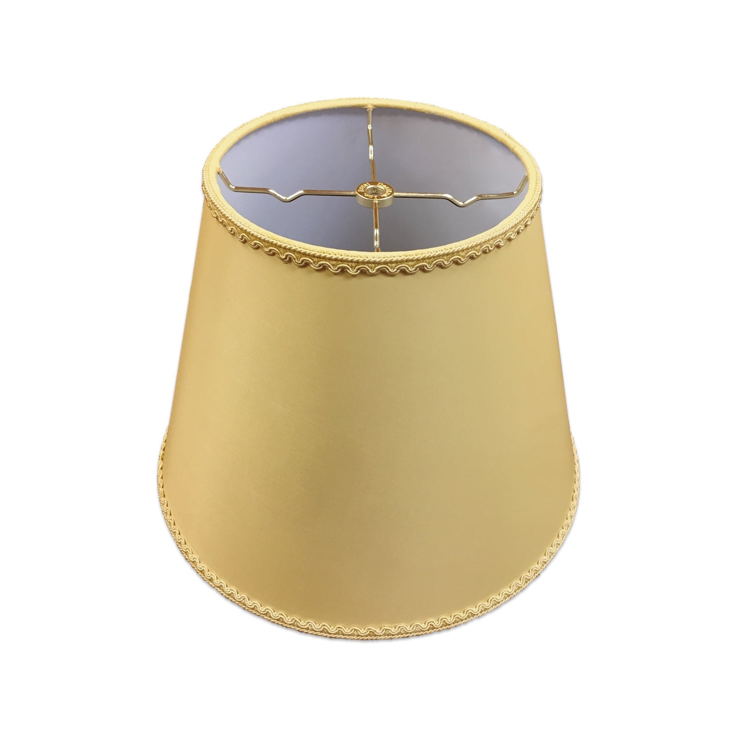 Royal Designs Designer Empire Hardback Lamp Shade with Top and Bottom Trim,  (8x14x11), Ant. Gold - (8x14x11) - On Sale - Bed Bath & Beyond - 31752689