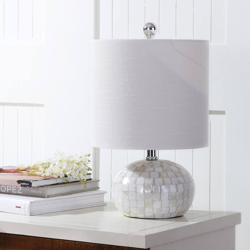 Bailey 16" Seashell LED Table Lamp, Ivory by JONATHAN Y