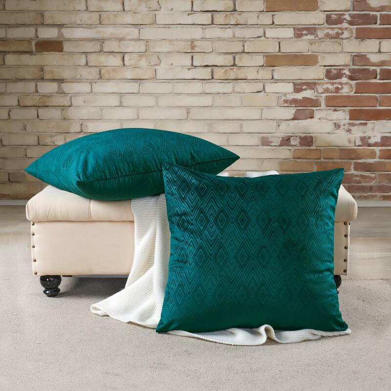 Tonopah Ikat Velvet Throw Pillow Cover Set, NO INSERT