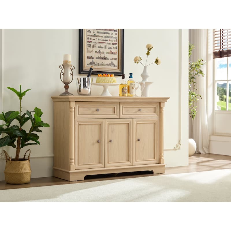 Farmhouse Wall Kitchen Storage Cabinet with 2 Drawers and Doors