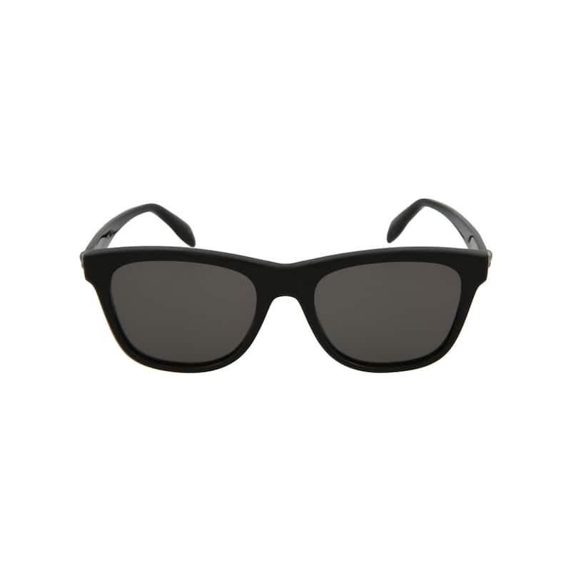 Alexander McQueen Square--Frame Acetate Sunglasses - Black Black Grey - Black - Grey Lens