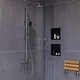 preview thumbnail 4 of 7, ALFI brand 12" x 12" Brushed Black PVD Stainless Steel Square Single Shelf Shower Niche