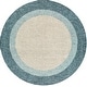 preview thumbnail 52 of 53, Artistic Weavers Rosina Modern Hand Tufted Wool Area Rug 8' x 8' - Blue/Cream - Round