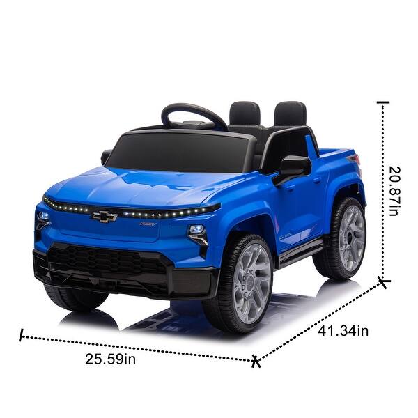 dimension image slide 1 of 3, 12V Kids Ride on Car W/Parents Control,Four-wheel suspension,LED Lights,Bluetooth,USB,MP3,Power display,speeds 1.86-3.11MPH