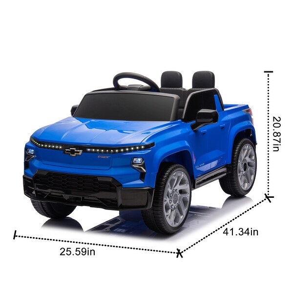 Chevrolet Silverado 12V Ride On Car for Kids Parental Remote Control Music USB and LED Lights Bed Bath Beyond 41937180
