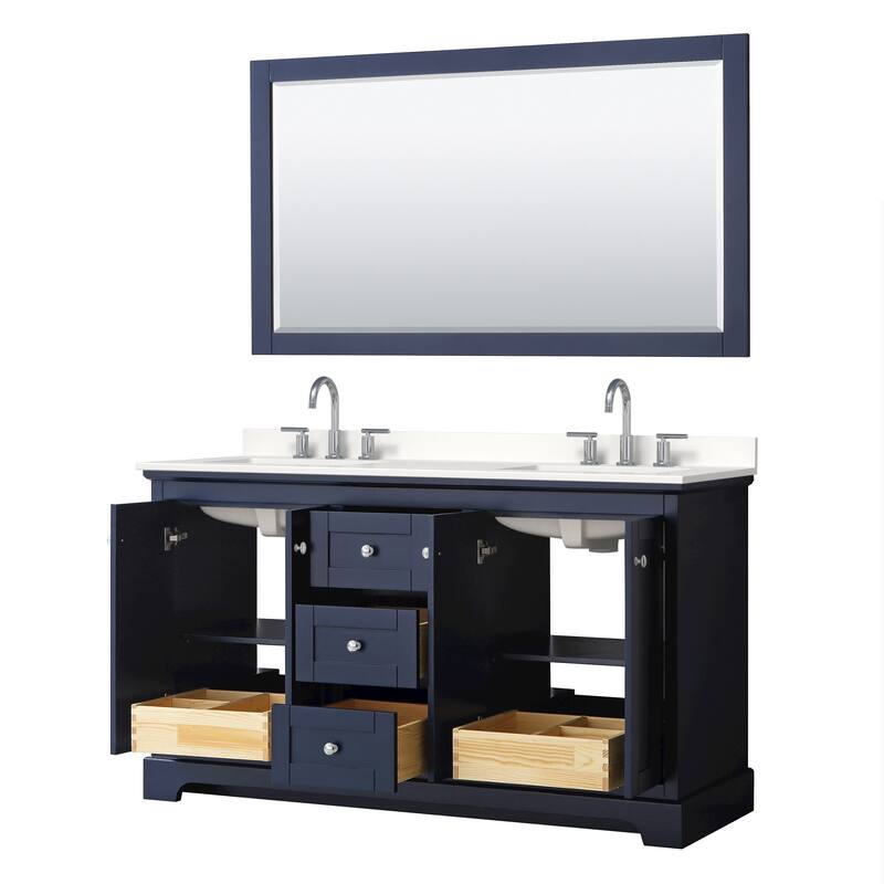 Wyndham Collection WCV232360D-QTZ-US3M58 Avery 60" Free Standing